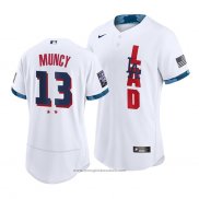 Maglia Baseball Uomo Los Angeles Dodgers Max Muncy 2021 All Star Autentico Bianco