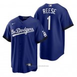 Maglia Baseball Uomo Los Angeles Dodgers Pee Wee Reese 2021 City Connect Replica Blu