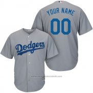 Maglia Baseball Uomo Los Angeles Dodgers Personalizzate Grigio