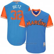 Maglia Baseball Uomo Miami Marlins 2017 Little League World Series Derek Dietrich Blu