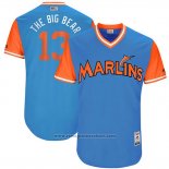 Maglia Baseball Uomo Miami Marlins 2017 Little League World Series Marcell Ozuna Blu