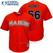 Maglia Baseball Uomo Miami Marlins Fernando Rodney 56 Cool Base Firebrick