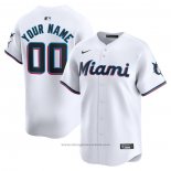 Maglia Baseball Uomo Miami Marlins Home Limited Personalizzate Bianco