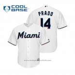 Maglia Baseball Uomo Miami Marlins Martin Prado Cool Base Home 2019 Bianco