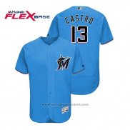 Maglia Baseball Uomo Miami Marlins Starlin Castro Flex Base Autentico Collection Alternato 2019 Blu