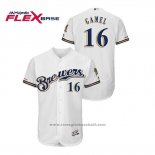 Maglia Baseball Uomo Milwaukee Brewers Ben Gamel Autentico Flex Base Bianco