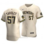 Maglia Baseball Uomo Milwaukee Brewers Eric Yardley Autentico Alternato Crema