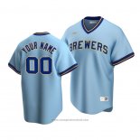 Maglia Baseball Uomo Milwaukee Brewers Personalizzate Cooperstown Collection Road Blu