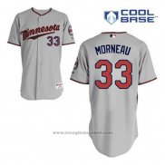 Maglia Baseball Uomo Minnesota Twins Justin Morneau 33 Grigio Cool Base