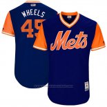 Maglia Baseball Uomo New York Mets 2017 Little League World Series Zack Wheeler Blu