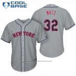 Maglia Baseball Uomo New York Mets 2017 Stelle e Strisce Steven Matz Grigio Cool Base