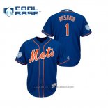 Maglia Baseball Uomo New York Mets Amed Rosario 2019 Allenamento Primaverile Cool Base Blu