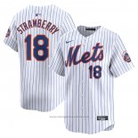 Maglia Baseball Uomo New York Mets Darryl Strawberry Home Limited Bianco