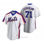 Maglia Baseball Uomo New York Mets Hunter Strickland Cooperstown Collection Primera Bianco