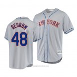 Maglia Baseball Uomo New York Mets Jacob Degrom Cool Base Road Grigio