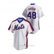 Maglia Baseball Uomo New York Mets Jacob Degrom Cooperstown Collection Home Bianco