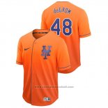 Maglia Baseball Uomo New York Mets Jacob Degrom Fade Autentico Arancione