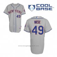 Maglia Baseball Uomo New York Mets Jon Niese 49 Grigio Cool Base