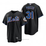 Maglia Baseball Uomo New York Mets Mike Piazza Replica Nero