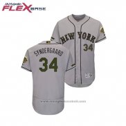 Maglia Baseball Uomo New York Mets Noah Syndergaard 2018 Memorial Day Flex Base Grigio