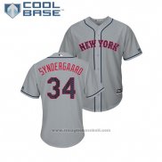 Maglia Baseball Uomo New York Mets Noah Syndergaard 2018 Stars & Stripes Cool Base Grigio