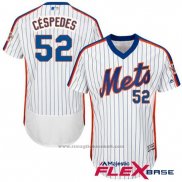 Maglia Baseball Uomo New York Mets Yoenis Cespedes Autentico Collection Flex Base Bianco