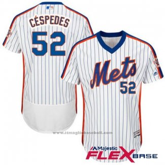 Maglia Baseball Uomo New York Mets Yoenis Cespedes Autentico Collection Flex Base Bianco