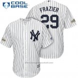 Maglia Baseball Uomo New York Yankees 2017 Postseason Todd Frazier Bianco Cool Base