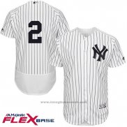 Maglia Baseball Uomo New York Yankees Derek Jeter Autentico Collection Flex Base Bianco