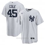 Maglia Baseball Uomo New York Yankees Gerrit Cole Primera Replica Bianco