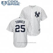 Maglia Baseball Uomo New York Yankees Gleyber Torres Cool Base Giocatore Bianco