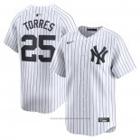 Maglia Baseball Uomo New York Yankees Gleyber Torres Home Limited Bianco