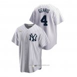 Maglia Baseball Uomo New York Yankees Lou Gehrig Cooperstown Collection Home Bianco