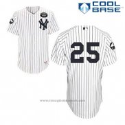 Maglia Baseball Uomo New York Yankees Mark Teixeira 25 Bianco Gms The Boss Cool Base