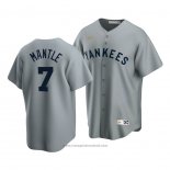 Maglia Baseball Uomo New York Yankees Mickey Mantle Cooperstown Collection Road Grigio