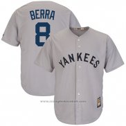 Maglia Baseball Uomo New York Yankees Yogi Berra Grigio Cooperstown Collection