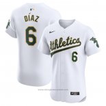 Maglia Baseball Uomo Oakland Athletics Aledmys Diaz Home Elite Bianco