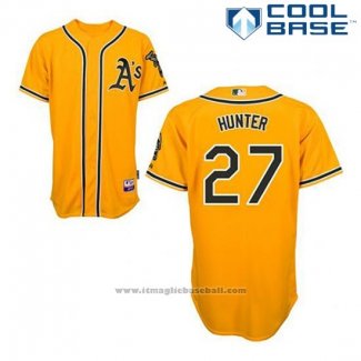 Maglia Baseball Uomo Oakland Athletics Catfish Hunter 27 Or Alternato Cool Base