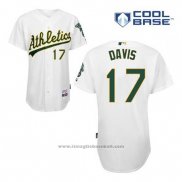 Maglia Baseball Uomo Oakland Athletics Ike Davis 17 Bianco Home Cool Base