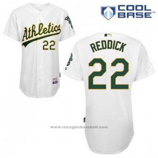 Maglia Baseball Uomo Oakland Athletics Josh Reddick 22 Bianco Home Cool Base