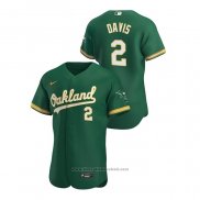 Maglia Baseball Uomo Oakland Athletics Khris Davis Autentico 2020 Alternato Verde