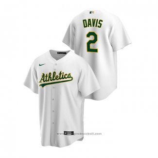 Maglia Baseball Uomo Oakland Athletics Khris Davis Replica Home Bianco