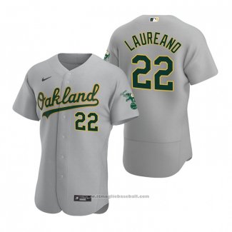 Maglia Baseball Uomo Oakland Athletics Ramon Laureano Autentico Road Grigio