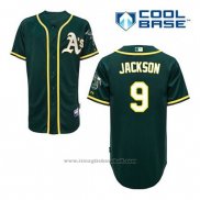 Maglia Baseball Uomo Oakland Athletics Reggie Jackson 9 Verde Alternato Cool Base