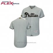 Maglia Baseball Uomo Philadelphia Phillies 2018 Memorial Day Flex Base Grigio