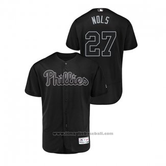 Maglia Baseball Uomo Philadelphia Phillies Aaron Nola 2019 Players Weekend Autentico Nero