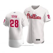 Maglia Baseball Uomo Philadelphia Phillies Alec Bohm Autentico Home Bianco