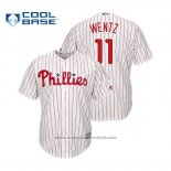 Maglia Baseball Uomo Philadelphia Phillies Carson Wentz Cool Base Crossover Bianco