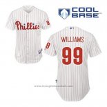 Maglia Baseball Uomo Philadelphia Phillies Mitch Williams 99 Bianco Home Cool Base