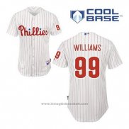 Maglia Baseball Uomo Philadelphia Phillies Mitch Williams 99 Bianco Home Cool Base
